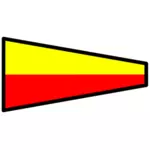 Drapeau de signal en jaune et rouge