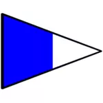 파란색과 흰색 깃발 이미지