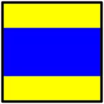 黄色と青の旗