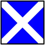 Symbol námořní modré a bílé