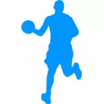 Basketball spiller disposisjon bilde
