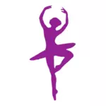 Фиолетовый балерина танцует