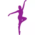 Pozowanie purpurowe baleriny