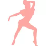 Vaaleanpunainen tanssiva tyttö