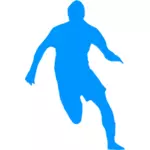 Gambar pemain sepak bola biru