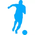 Blaue Soccer Player-Symbol