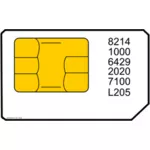 Grafika wektorowa karty SIM w sieci komórkowej
