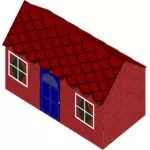 Vektorový obrázek červeného domu s cihly