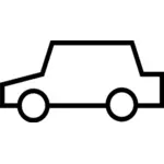 Mobil yang sederhana ikon vektor grafis