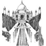 Taj Mahal getrokken door Potlood illustratie