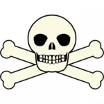 Piratas tradicionales bandera imágenes prediseñadas vector cráneo