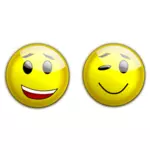 Twee gele smileys