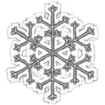 Vektor ClipArt-bilder av gråskala snöflinga