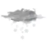 हिमाच्छन्न आकाश के लिए मौसम का पूर्वानुमान रंग प्रतीक के वेक्टर छवि