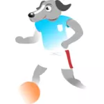 Immagine vettoriale di calcio cane