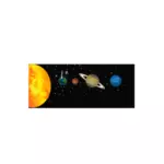 בתמונה וקטורית מערכת השמש