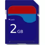 MicroSD karta vektorové ilustrace