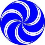 Spiral biru bola