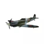 Supermarine Spitfire uçağı vektör çizim