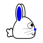 春天兔子的蓝色耳朵矢量图像