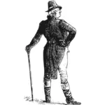 Фотокопия векторное изображение классического джентльмен в сапогах