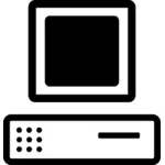 Base de computador e monitor
