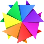 Ilustración de vector de estrellas multicolor