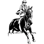 Ženské jezdeckých koních koně grafiky