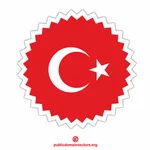 Sticker Türk bayrağı