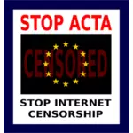 Vektorové grafiky znamení zastavit ACTA