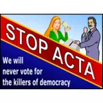 Stoppa ACTA vektor ClipArt