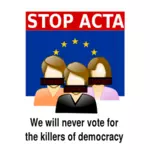 Arrêt ACTA vector illustration