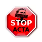Stoppa ACTA tecken illustration