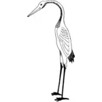 Czarno-biały rysunek z ptaków brodzących