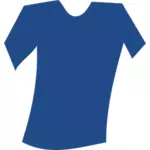 Vektor-Bild leer blau geneigt t-shirt