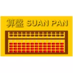 Čínská Suan pánev abacus vektorový obrázek