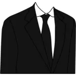 Schwarzen Anzug-Jacke-Vektor-illustration