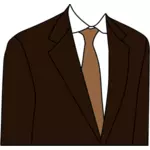 Prediseñadas marrón traje chaqueta vector