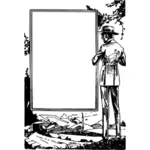 Suitman frame vektor gambar