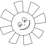 Sun line art векторной графики