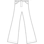 Pantaloni Bootleg vector imagine