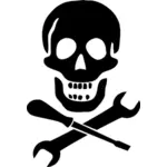 Mechanik pirát loga Vektor Klipart