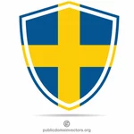 Щит со шведским флагом