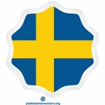 דגל המדבקה הווקטורית של שבדיה