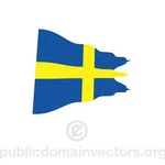 العلم البحري السويدي المموج