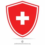 Шилд со швейцарским флагом