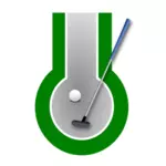 Mini golf signo vector de la imagen