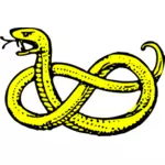 Желтая змея векторные картинки