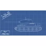 T-34-85 탱크 기술 벡터 드로잉