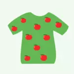 Vectorillustratie van t-shirt met tien appels
